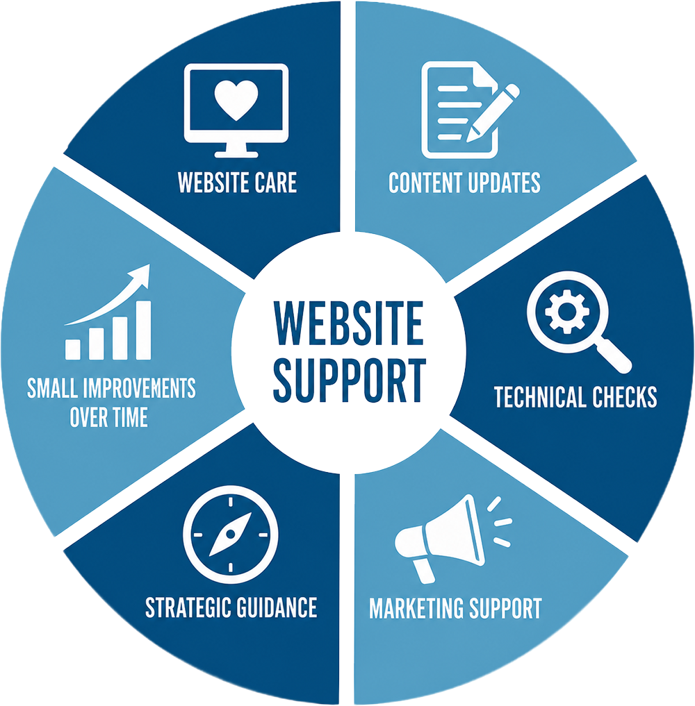 What is included in Vertical Insite's Ongoing website support